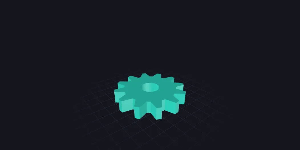 Spur gear, 12 teeth